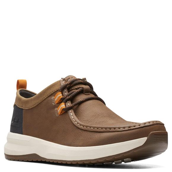 NWT Clarks Men's Wellman Moc Oxford, Cola Leather, 11 - Picture 4 of 7